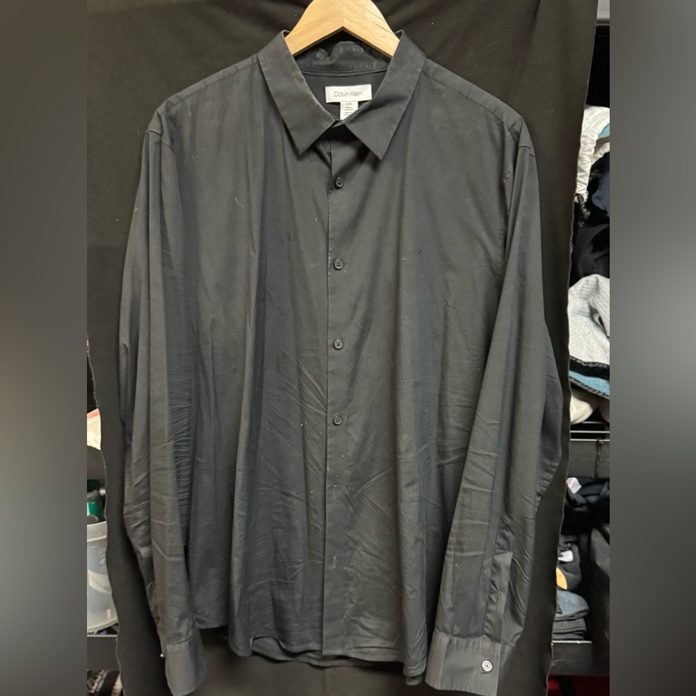 Calvin Klein Men's Black Dress Shirt XL